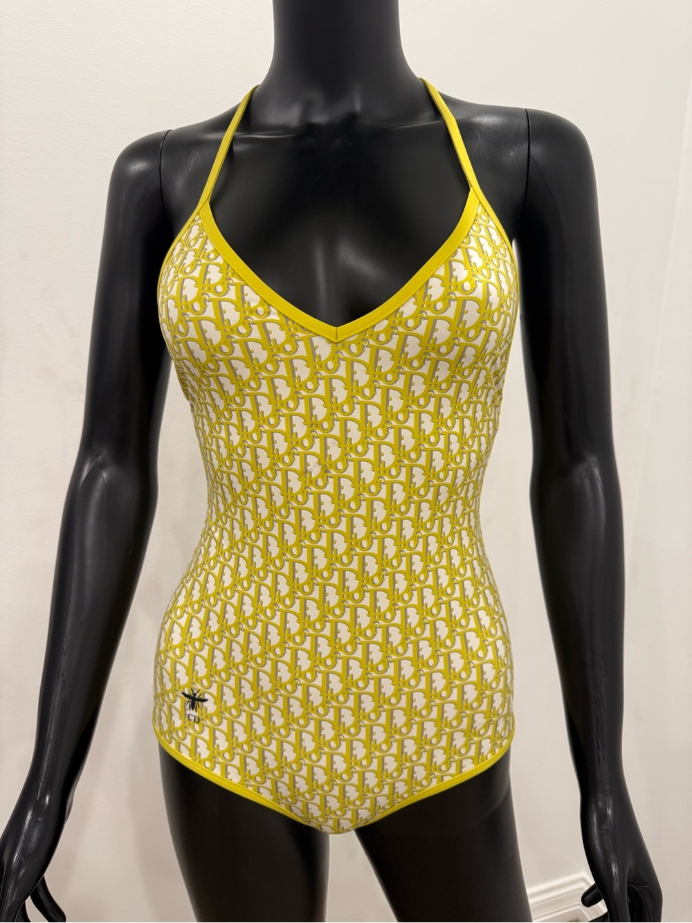 Christian Dior Dioriviera Limited Edition Yellow Oblique One Piece Swimsuit XS